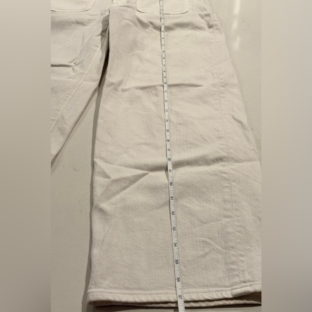 Madewell Women Size 27 The Perfect Vintage Wide Leg High Rise Canvas Ivory Jean - Picture 8 of 10